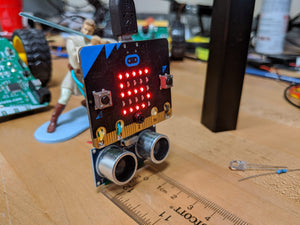 Ultrasonic Distance Sensor with Python and the micro:bit